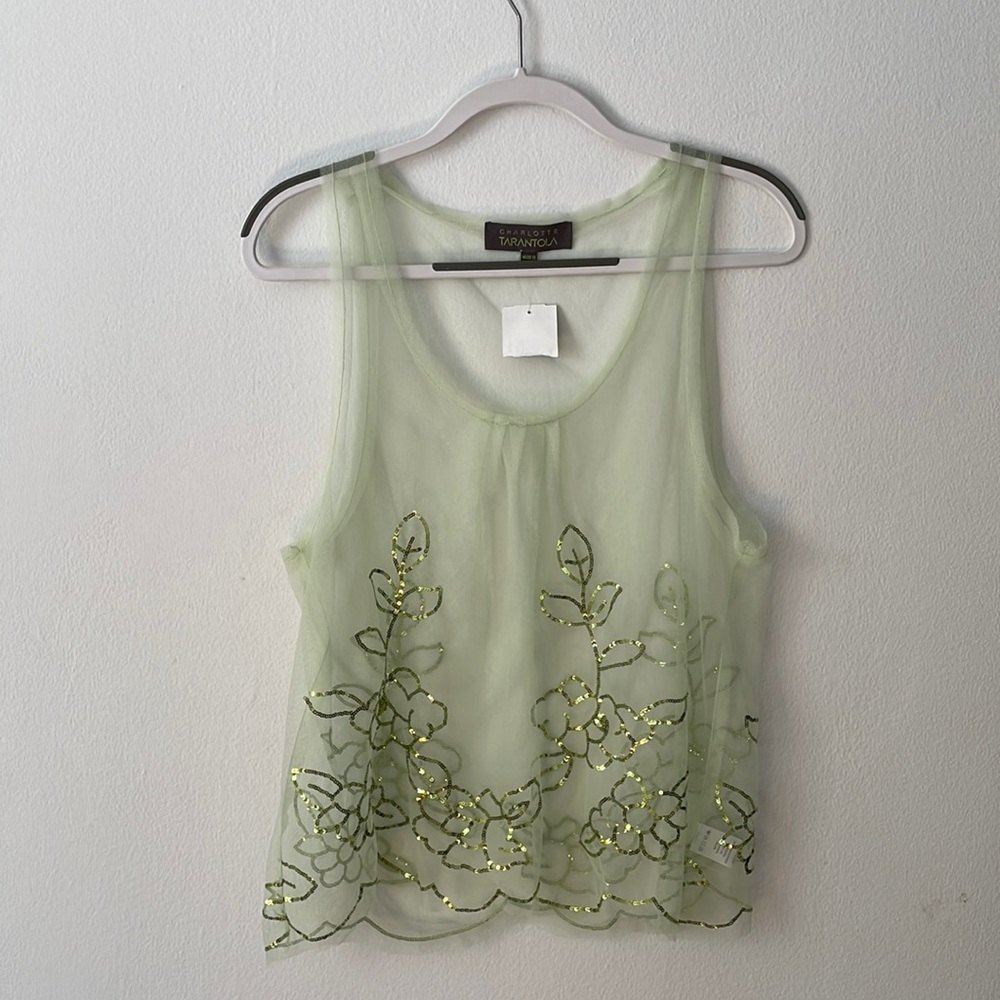 Charlotte Tarantola tank top with sequin design